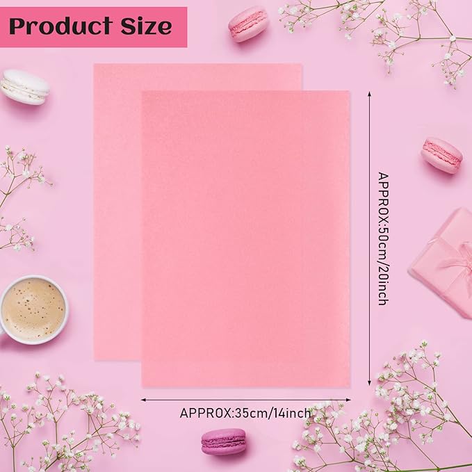 NEBURORA 120 Sheets Hot Pink Wrapping Tissue Paper - 14 x 20 Inches, Bulk Pack for Gift Bags, Wedding, Baby Shower, Valentine's Day Decor