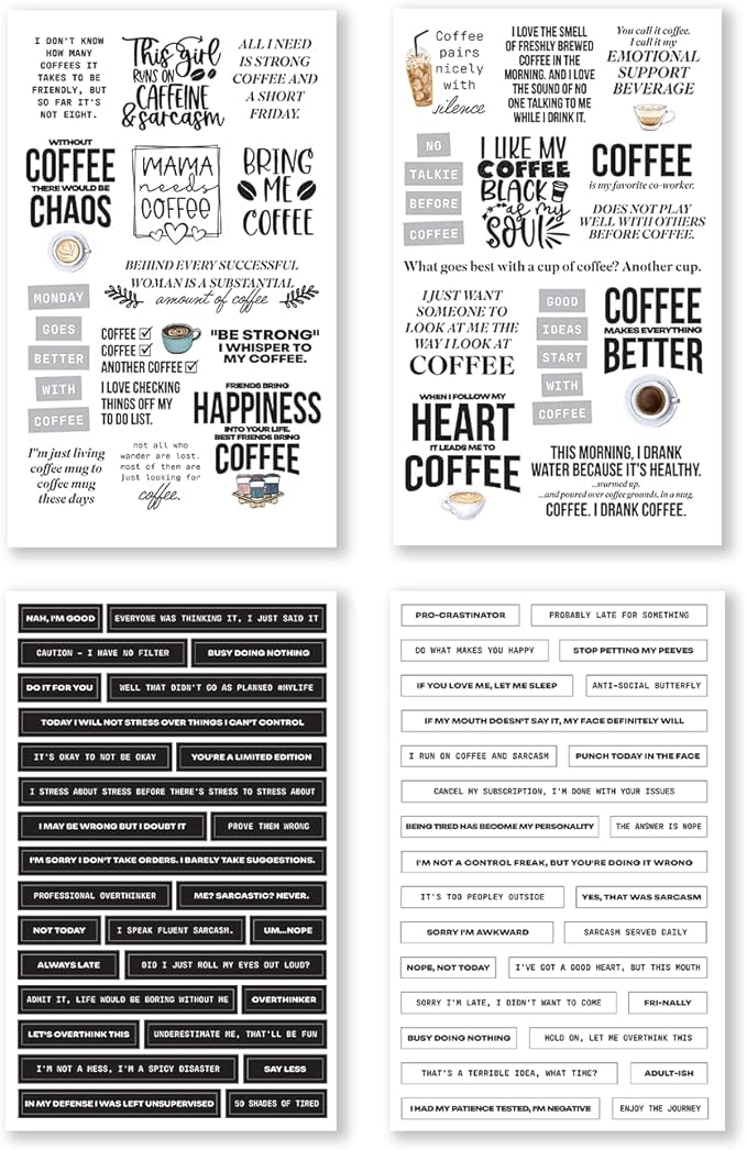 There is a Quote for That – Funny, Witty & Inspirational Planner Sticker Book for Adults – Bold Typography Stickers for Journals, Scrapbooks, and Bullet Planning