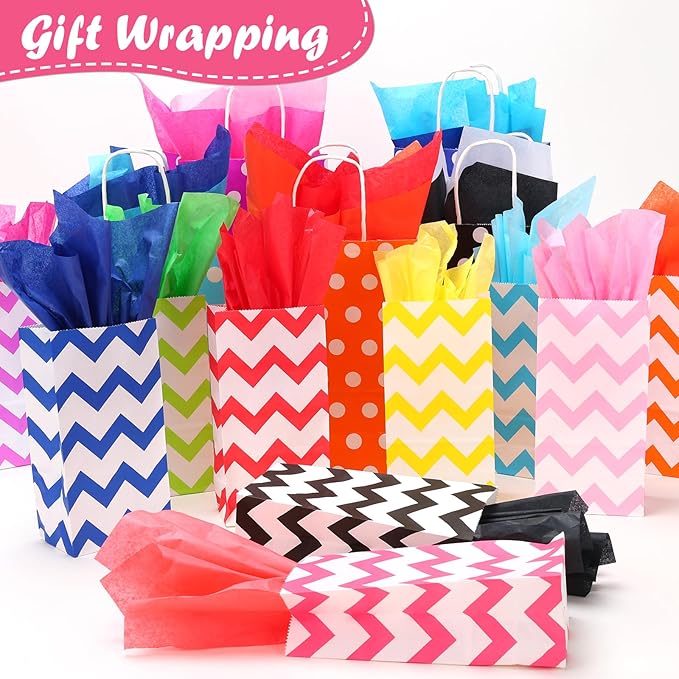 1200 Sheets Tissue Paper, 20 Colors 10" X 14" Tissue Papers for Gift Bags Birthday Party Flower Decoration, Colored Tissue Paper Bulk for Packaging