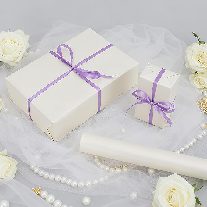 White Wrapping Paper, 30inch x 33ft Matte Metallic White Solid Color Gift Wrapping Paper Roll Perfect for Birthday, Christmas, Baby Shower, Wedding, Valentine's Day, DIY Invitations, Arts & Crafts