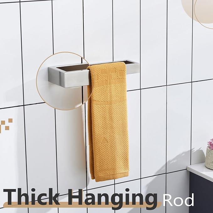 KOKOSIRI Towel Ring Brushed Nickel Hand Towel Hanger Holder 9-Inch Kitchen Rack Stainless Steel for Bathroom Hardware Wall Mount, 1 Pack B4008BR-L9