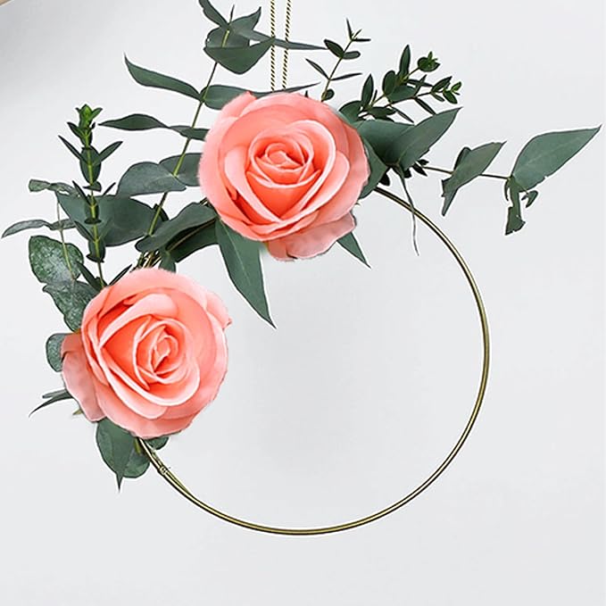 Artificial Rose Flower Artificial Flowers Flower with Long Stem Silk Roses Bouquet for Wedding Bridal Shower Party Home Decoration (Coral Peach, 12 Pcs)