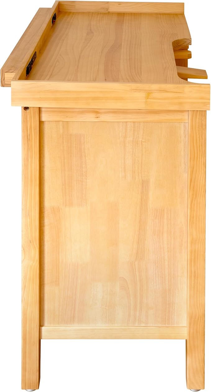 Noble Fine Wood Smart Jewelers Bench - Wooden Workbench with Drawers, Solid Wood Top, Power Outlets and USB Ports for Jewelry Making