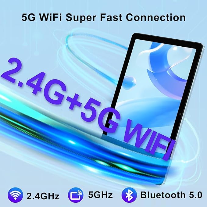 Android 14 Tablet, 2025 Tablets with 10 Inch IPS Incell Screen, 22GB+128GB (1TB Expand), 8000mAh Octa-Core Tablet with Keyboard, Mouse, Case, GPS, BT5.0, Support Widevine L1, Split Screen -Metal Brown