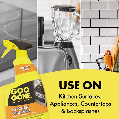 Goo Gone Foaming Kitchen Degreaser - Effortlessly Removes Baked-On Food and Grease | 28 oz, 2-Pack