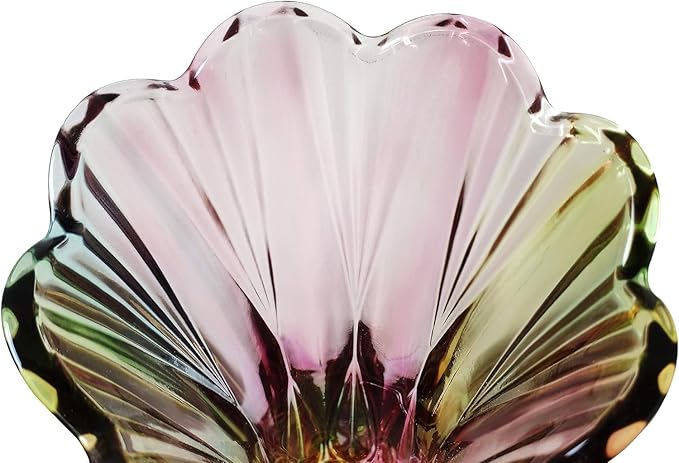 Flower Vase Large Size11.8 inch Phoenix Tail Shape Thickened Crystal Glass for Home Decor, Wedding or Gift