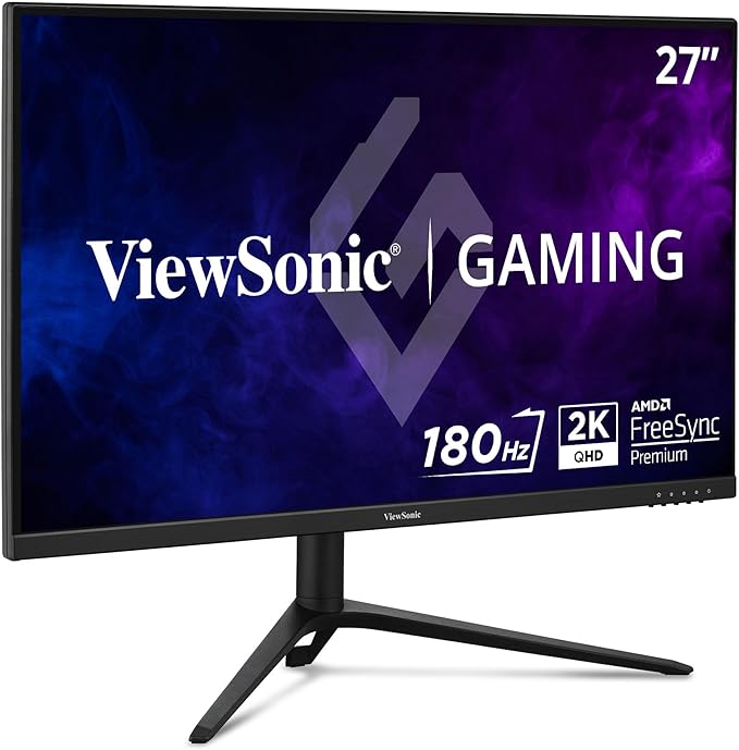 ViewSonic VX2728J-2K 27 Inch Gaming Monitor 1440p 180hz 0.5ms IPS w/FreeSync Premium, Advanced Ergonomics, HDMI, and DisplayPort