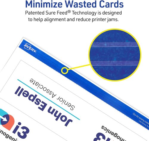 Avery Printable Tent Cards - Sure Feed Technology, Matte White, 2-1/2" x 8-1/2", 100 Blank Cards