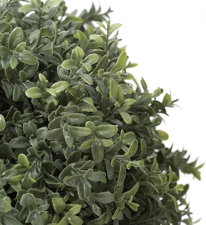 24" T with 17" W Artificial Topiary Trees, Decorative Indoor Outdoor Faux Boxwood, for Home, Office, and Garden Decor