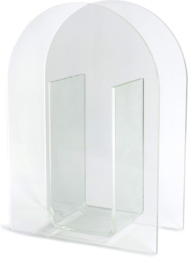 Acrylic Vase Modern Arch Shape Vase for Wedding Party Flowers Centerpieces Home Office Decor (Clear)