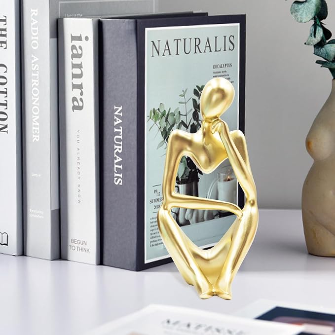 Dnoifne Thinker Statues and Sculptures, Resin Thinker Statue Ornaments, Abstract Style Sculptures, Housewarming Gifts, Housewarming Decorations, Living Room Dining Desk Decorations