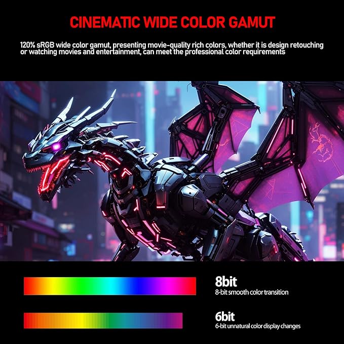 Gawfolk 49 inch Ultra-Wide Curved 1500R Gaming Computer Monitor, DQHD(5120×1440), 165Hz, 1MS, FreeSync, 120% sRGB, Height Adjustable PC Screen, HDMI2.1 & DP1.4, Compatible Wall Mount 75 * 75mm- Black