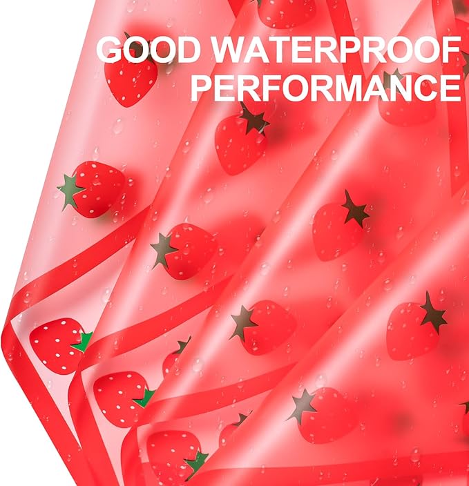 WRAPAHOLIC 20 Sheets Flower Wrapping Paper - 22.4 x 22.4 inch Red Strawberry Water-Resistant Floral Bouquet Wrapping Paper, Florist Supplies Packaging for Graduation Ceremony Gift DIY