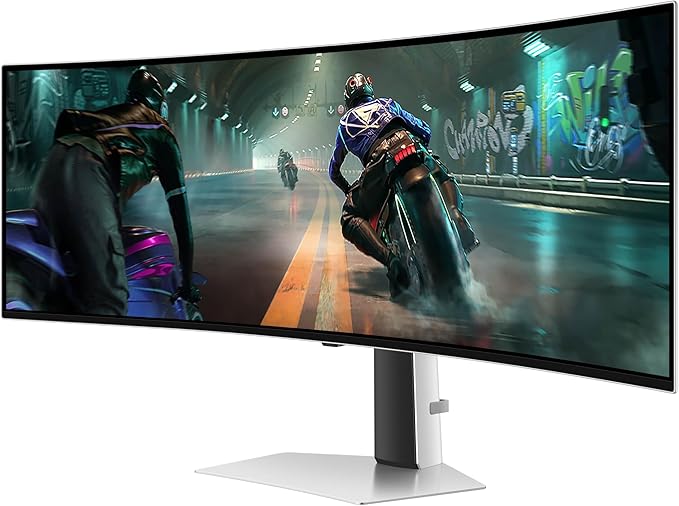 Samsung 49" Odyssey OLED G9 (G91SD) Dual QHD QD-OLED G-Sync Compatible Curved Gaming Monitor, 144Hz, 0.03ms, AMD FreeSync Premium Pro, Ergonomic Stand, 3 Year Warranty, LS49DG910SNXZA, 2024