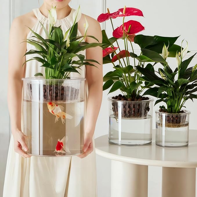 3 Acrylic Cylinder Clear Vase, Extra Large Unbreakable Plastic Flower Vases for Home Decor Centerpieces Hydroponic Plant Flower Shop Decorative (D 9.8" -D7.9 -D D6)