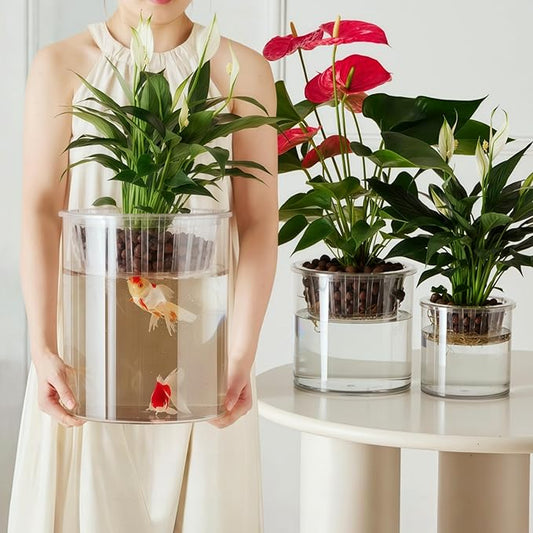 3 Acrylic Cylinder Clear Vase, Extra Large Unbreakable Plastic Flower Vases for Home Decor Centerpieces Hydroponic Plant Flower Shop Decorative (D 9.8" -D7.9 -D D6)