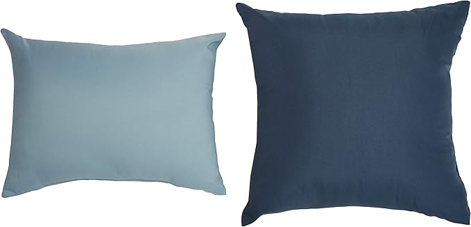 Amazon Basics Queen Comforter Set, Soft Microfiber, Machine Washable, Blue Watercolor Floral, 10-Piece