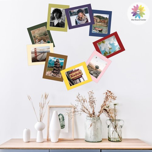 Mat Board Center - 10 Pack Uncut Mat Boards | 11x17 Mixed Colors for Crafts & Framing