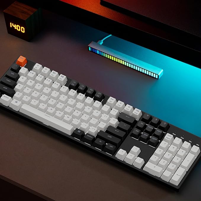 Keychron C2 Full Size 104 Keys Wired Mechanical Gaming Keyboard for Mac Layout with Gateron G Pro Red Switch/White LED Backlight/Double Shot ABS Keycaps/USB C Computer Keyboard for Windows Laptop