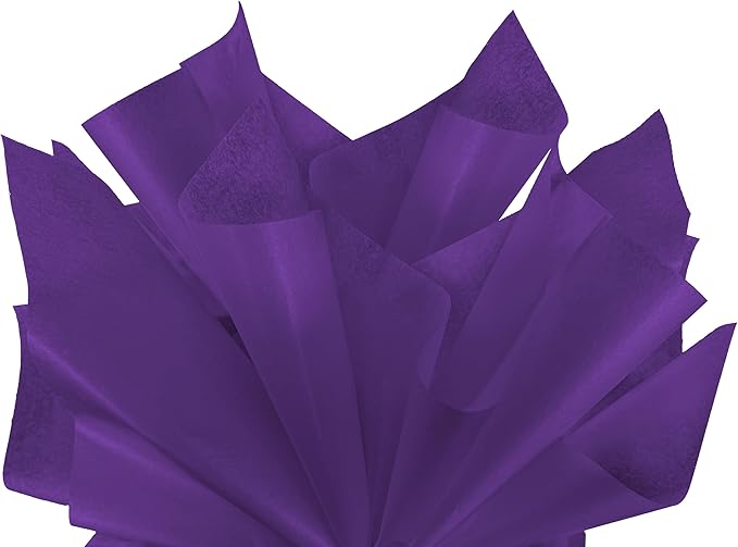 Flexicore Packaging® | Gift Wrap Tissue Paper | Size: 15"x20" | 100 Sheet | Acid Free Bulk Tissue Paper | (Purple)