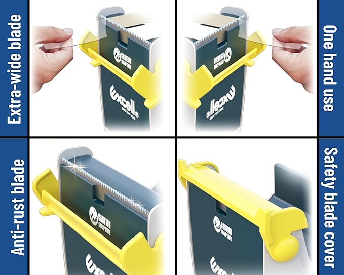 Excell ET-12271 Premium Extra Wide Multi-Rolls Steel Desktop Tape Dispenser, 2" Wide and 3" Core