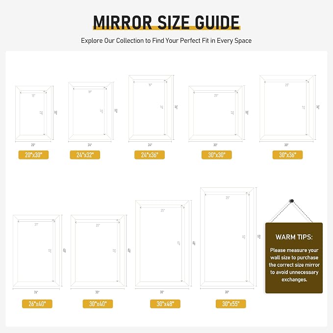 CULER Black Wall Mirror for Bathroom,Rectangle Rustic 24 x 32 inch Hanging Vanity Mirrors for Living Room,Bedroom,Entryway