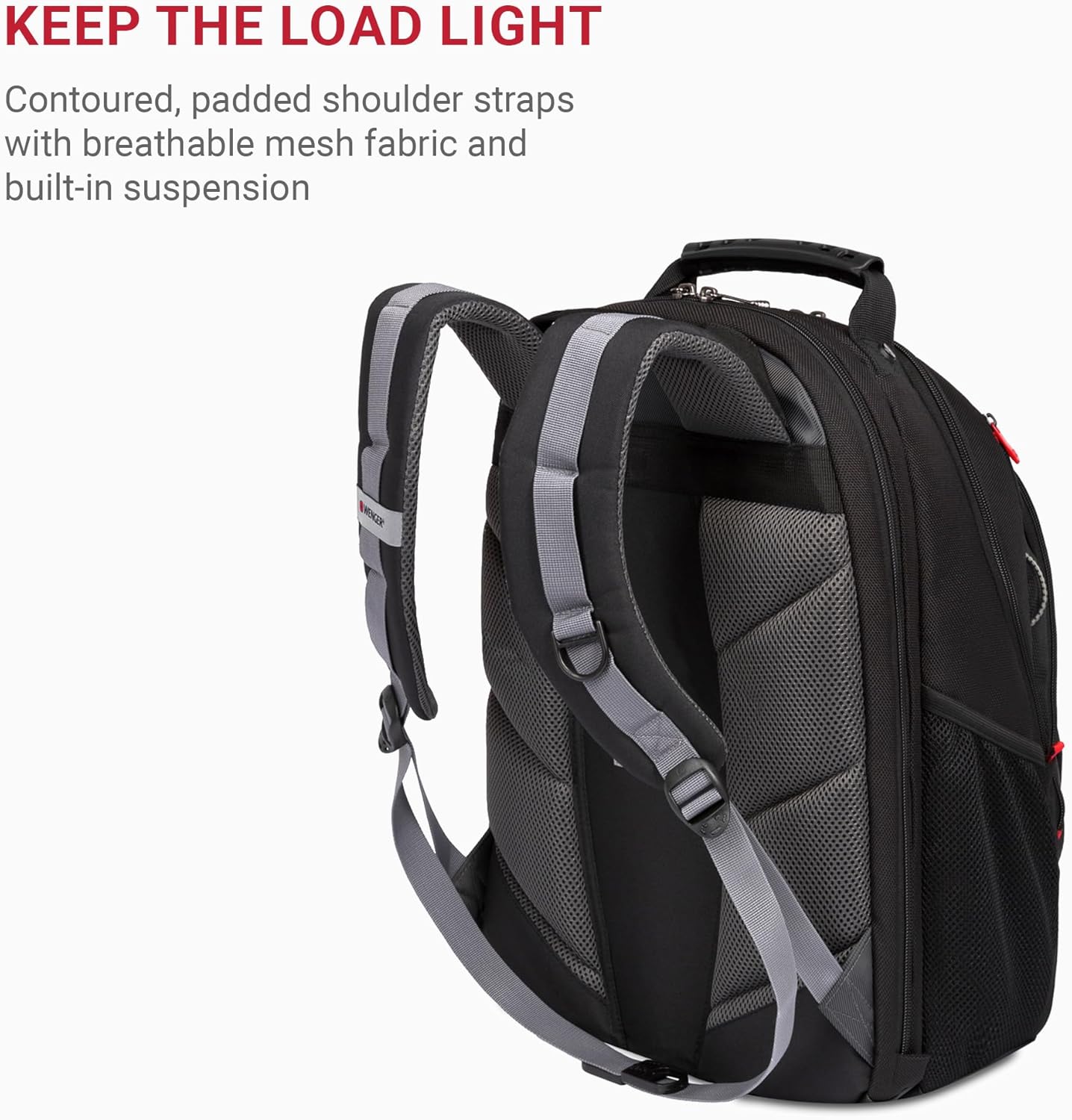 Wenger Legacy 16-Inch Laptop Backpack - Stylish Black/Gray Bag for Men & Women | One Size