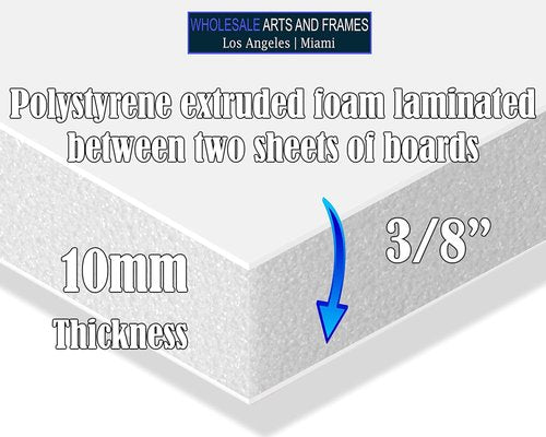 Foam Board 5x7 - 50 Pack Rigid Foam Core Sheets | Acid-Free White Poster Board for Displays