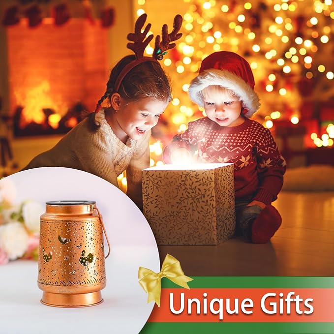 Christmas Gifts for Women Chicken Solar Lanterns Outdoor Waterproof Hanging Solar Lights Chicken Gifts for Women Men Metal Decorative LED Lanterns for Garden Decor,Yard,Patio,Lawn,Pathway,Landscape