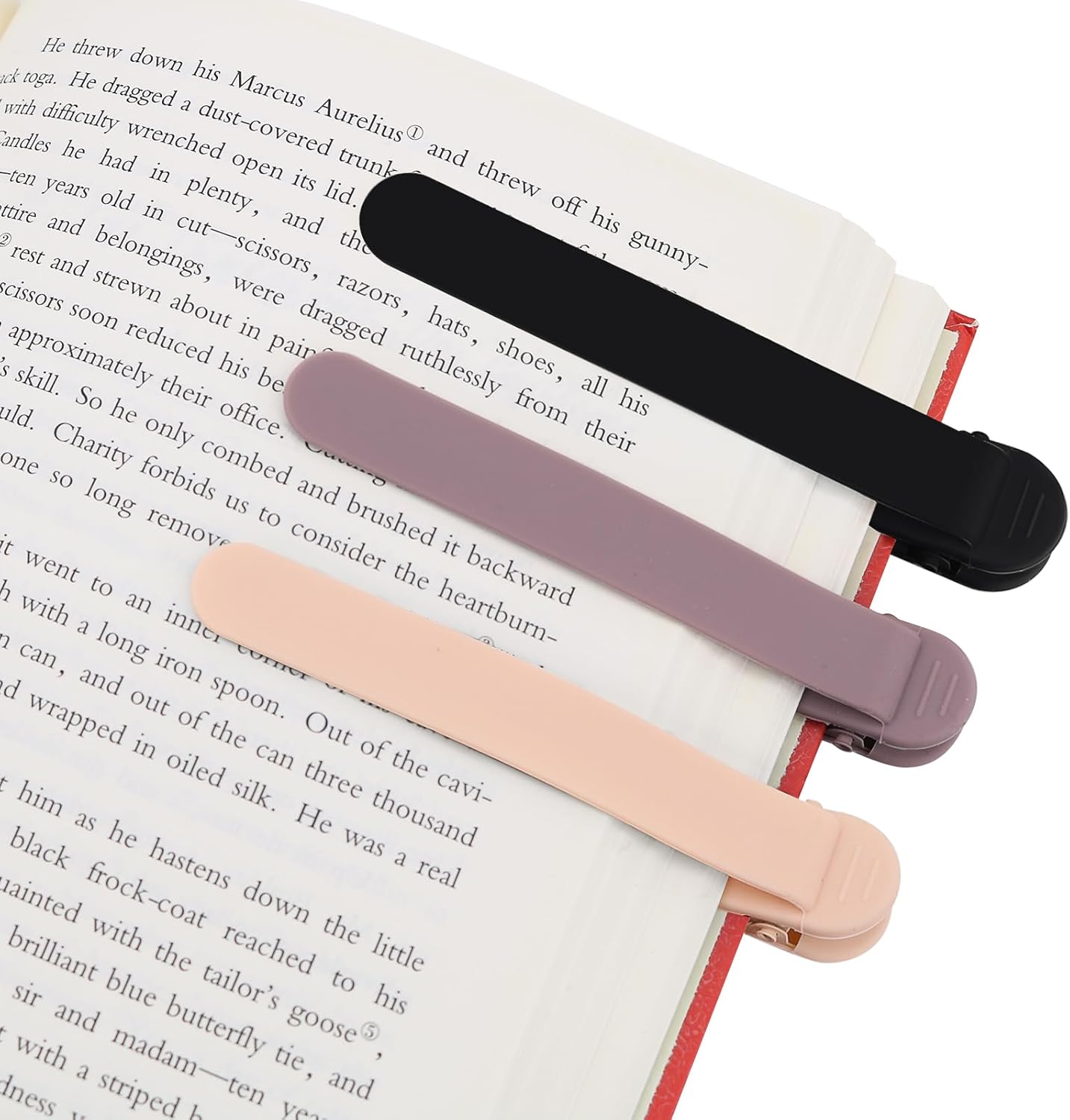 SMUK Automatic Silicone Bookmarks - 3pcs Cute & Unique Reading Accessories for Book Lovers