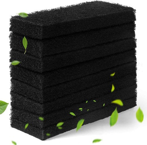 Liter-R Activated Carbon Filters - Perfect Replacement for 3.5x10x0.5 Inch | 8-Pack
