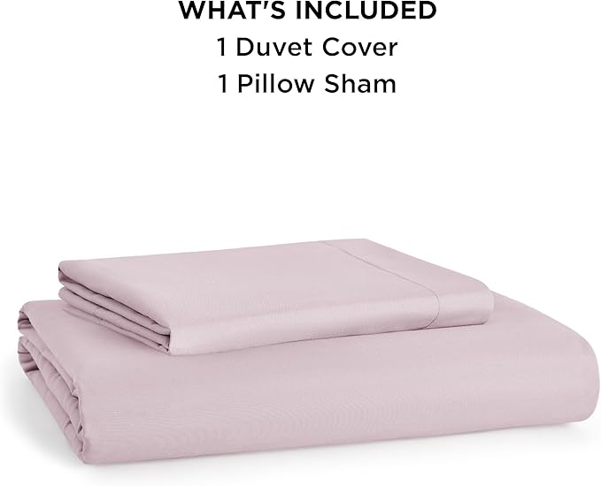 Bedsure Duvet Cover Twin/Twin XL Size - Soft Double Brushed Bedding Set for Kids & Adults, Zipper Closure, 2 Pieces, Includes 1 Duvet Cover (68"x90") & 1 Pillow Sham, NO Comforter, Pink Mocha