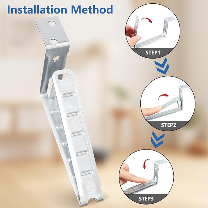 AOIGU 100 Pack Stud Wall Mounting Cable Support Clamps - Galvanized Steel Electrical Bracket Fasteners with Locking Tab, Wire Management for Residential Electrical Wiring Projects