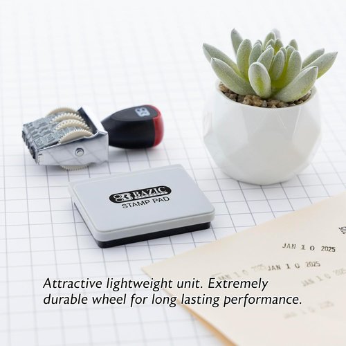 BAZIC Products Date Stamp - Versatile Self-Inking Design | 1 Count for Easy Document Dating