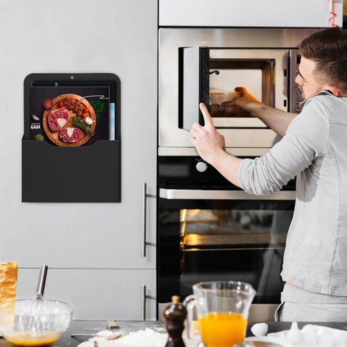 MoKo Magnetic File Holder - A4 Large Refrigerator Organizer for Pens & Markers | 2 Pack, Black