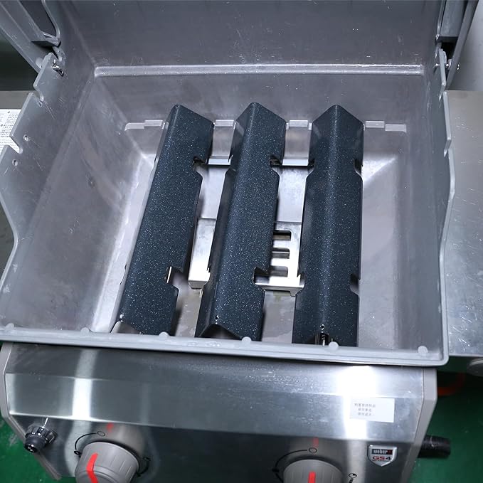 for Weber Spirit 2 Grill Parts, 15.3" Flavorizer Bars for Weber Spirit 2, GS4 Spirit II 200, Spirit II E210 S210 E215 E220 S220 with Front Mounted Control Grill, 16GA Porcelain Enameled Heat Plates