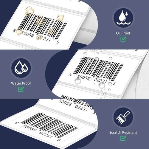 L LIKED Direct Thermal Labels - 2.25" x 1.25" Permanent Adhesive Barcode Address Labels | 1000 Labels per Roll