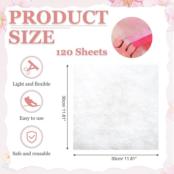PATIKIL 11.8 inches Tissue Flower Wrapping Paper, 123 Sheets Waterproof Floral Bouquet Wraps Gift Packaging Tissue for Party Birthday Wedding Holiday Decorations Crafts, Fresh Beige