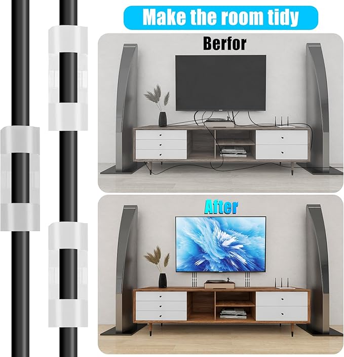 XHF 35pcs Large Self Adhesive Cable Clips White,Wire Clips Cable Management Wire Organizer Cord Holder for Under Desk, Car, Wall, TV PC Ethernet Cable