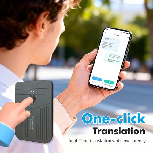 AI Language Translator Device - Portable Two-Way Real-Time Translation | Supports 138+ Languages