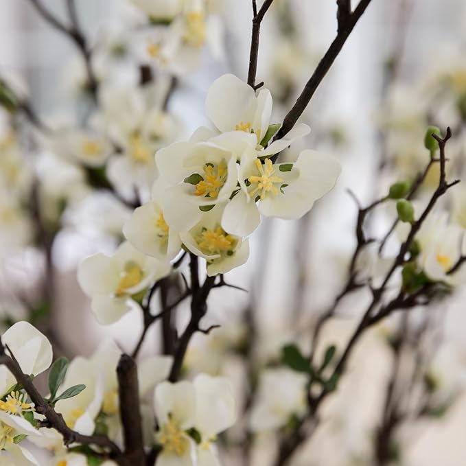 Afloral Artificial Flowers | Cream Artificial Blossom Branch - 57"