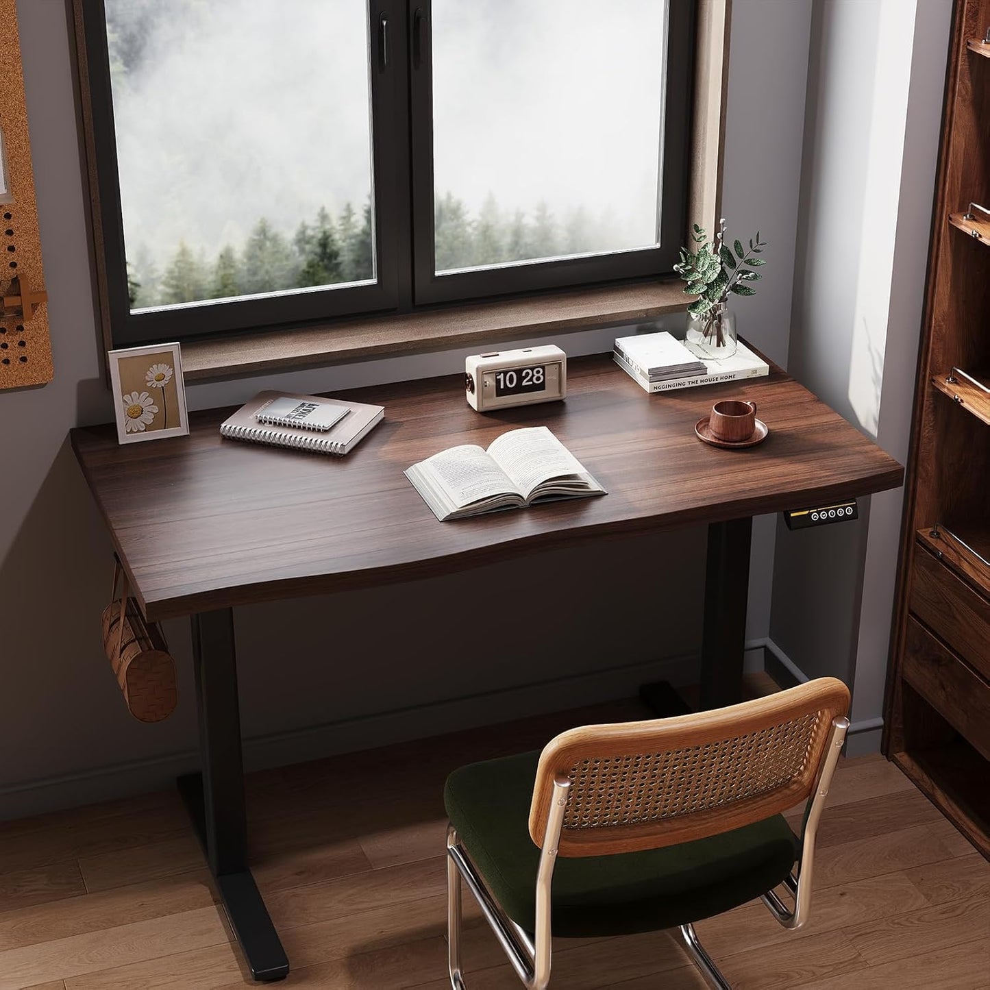 Skiennix Electric Standing Desk Frame - Adjustable Height & Length | Supports 63"x28" Tabletops, 3 Preset Heights, 154 lbs Capacity, Black