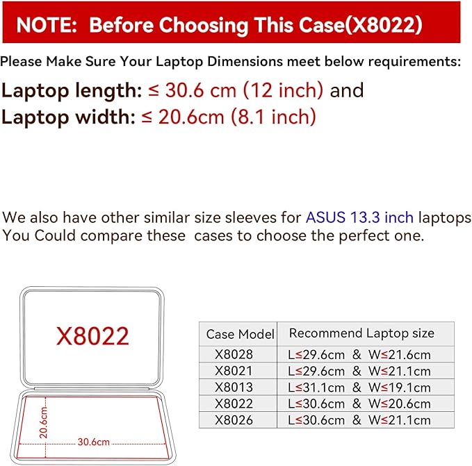 Smatree Hard EVA Protective Sleeve Case Compatible for 13.3 inch ASUS Zenbook 13 OLED (UX325), for 14 inch Lenovo Yoga Slim 9i Copilot+PC, Waterproof and Anti-Shock Bag (X8022)