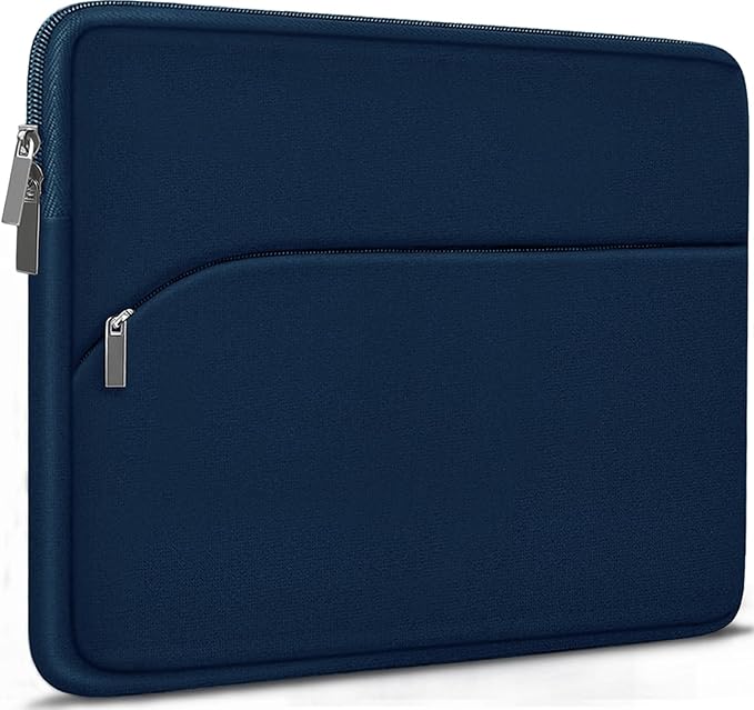 Laptop Sleeve 14 inch, Slim Portable Monitor Protective Cover with Front Pocket, Traveling Carrying Laptop Case Compatible for MacBook Air/Pro, HP, Dell, Lenovo, Acer, Deep Blue