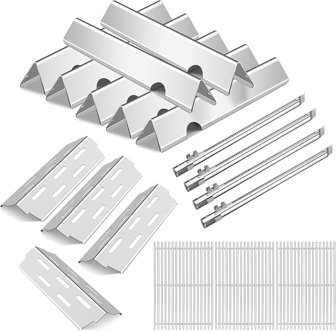 Flavorizer Bars,Heat Deflectors,Grill Burner and Grill Grid for Weber Genesis II E-410, S-410, LX E-440, S-440 (304 Stainless Steel, 66030 * 7+ES/410 * 4+66790 * 4+66097 * 3)