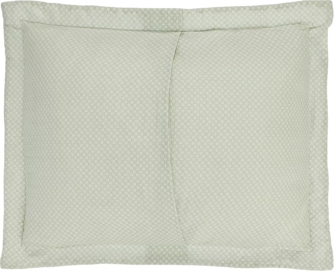 Laura Ashley - Twin Quilt Set, Reversible Cotton Bedding with Matching Sham, Lightweight Home Decor for All Seasons (Bedford Green/Off-White, Twin)