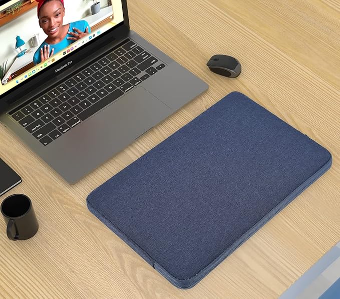 15.6 inch Laptop Sleeve Waterpoof Case for HP EVNY X360, HP Pavilion 15/ProBook 15, Acer Nitro 5 /Predator/Aspire 3 5 15.6, Lenovo Ideapad 3 15, Dell Inspiron 15, ASUS MSI Computer Bag(NavyBlue)