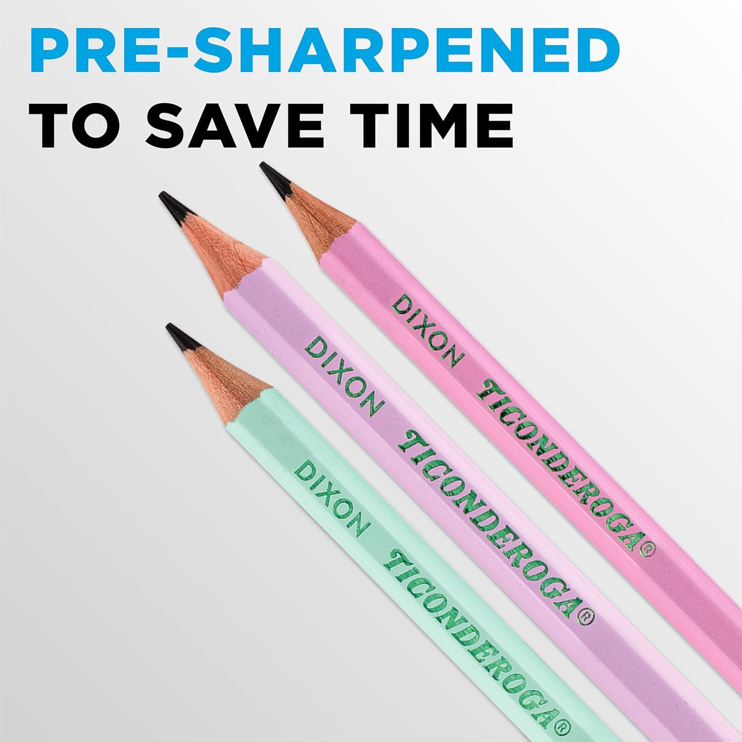 Ticonderoga® Pastel Pencils - Soft Assorted Colors | Pack of 10 High-Quality Pencils