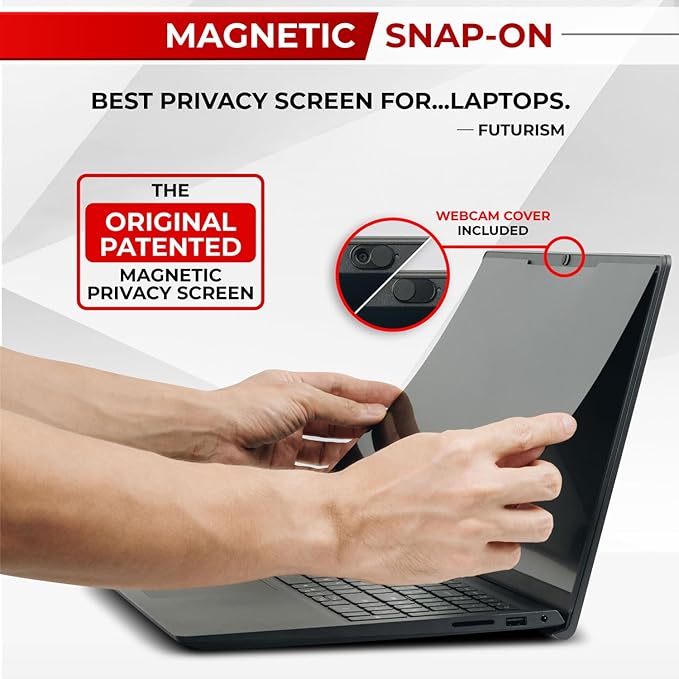 SightPro Magnetic Laptop Privacy Screen 13.3 Inch 16:9 - Removable Computer Privacy Filter Shield and Protector