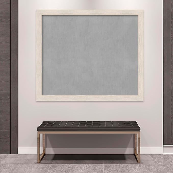 Amanti Art White Framed Magnetic Board 45x53 Oversize Vision Board for use with Magnets, 100% Metal Sheet to Display Items as Office Decor or for Home Organization in mudroom, Kitchen or Kids Room